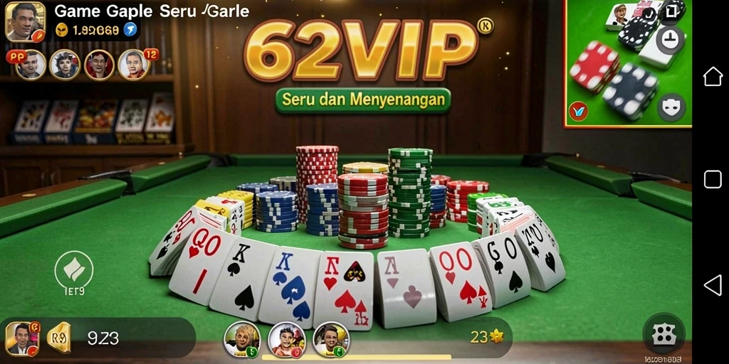 Gambaran gameplay seru Gaple di 62VIP.