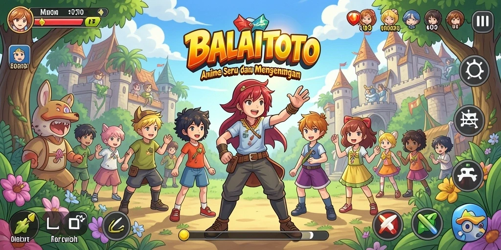 Screenshot gameplay BALAITOTO yang menampilkan karakter anime.