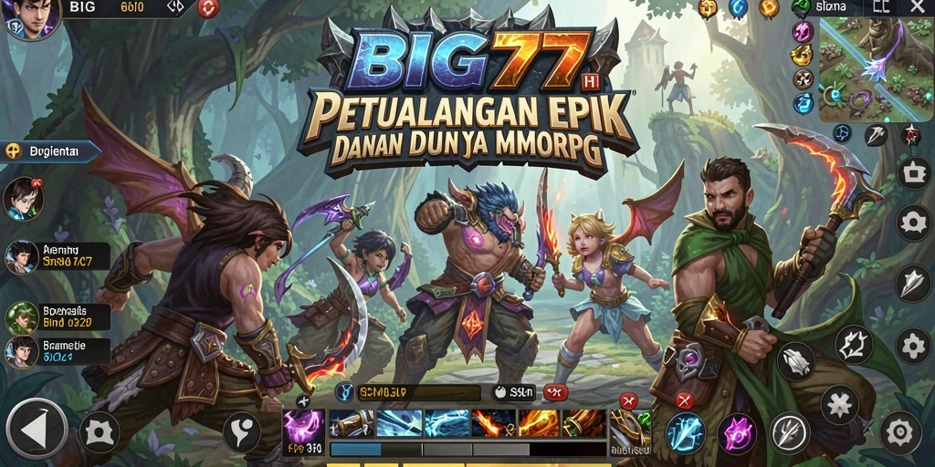 Tampilan gameplay <strong>BIG77</strong> dengan karakter petualangan seru dan aksi mendebarkan.