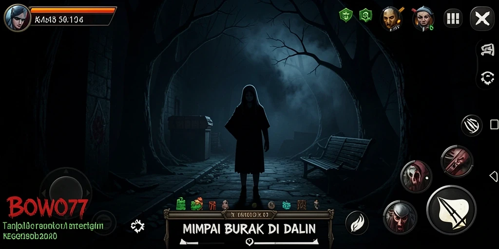 Gameplay BOWO77 yang menegangkan dan menakutkan.