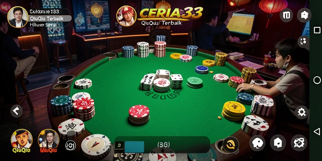 Screenshot CERIA33 menampilkan aksi seru gameplay QiuQiu.