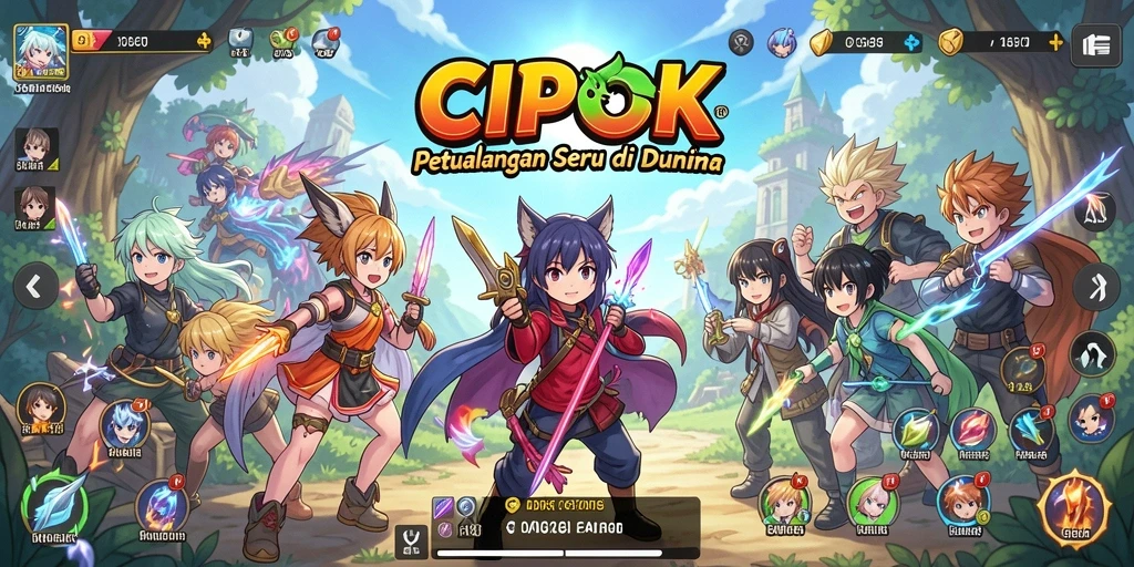 Tampilan gameplay CIPOK yang menegangkan dan penuh warna.