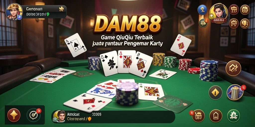 Tampilan screenshot utama <strong>DAM88</strong> yang menunjukkan gameplay QiuQiu yang seru.