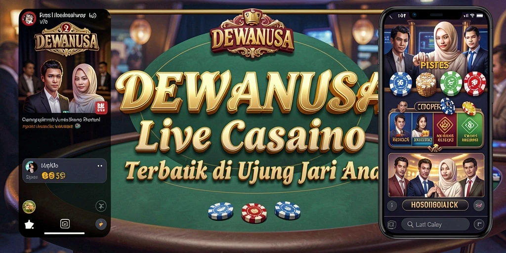 Screenshot permainan Live Casino dengan dealer profesional di DEWANUSA.
