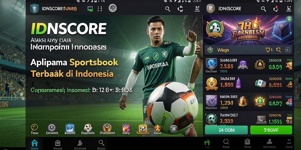 Tampilan menarik dari gameplay taruhan di aplikasi IDNSCORE.