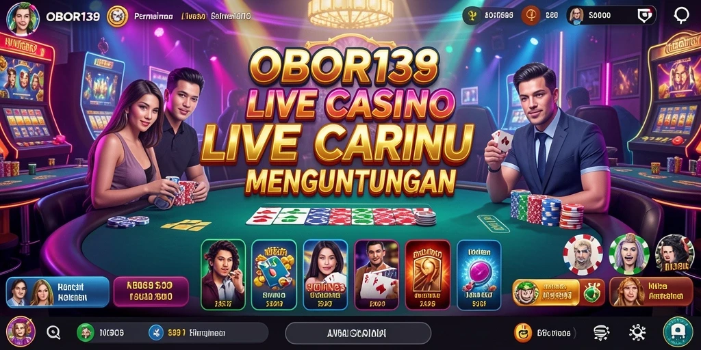 Screenshot OBOR138 menampilkan dealer profesional dalam permainan Live Casino.
