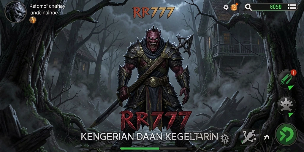Tampilan gameplay RR777 menampilkan momen-momen menegangkan saat menghadapi hantu.