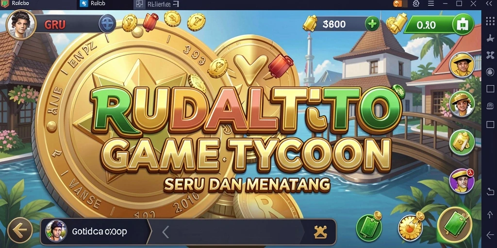 Tampilan gameplay seru saat membangun imperium bisnis.