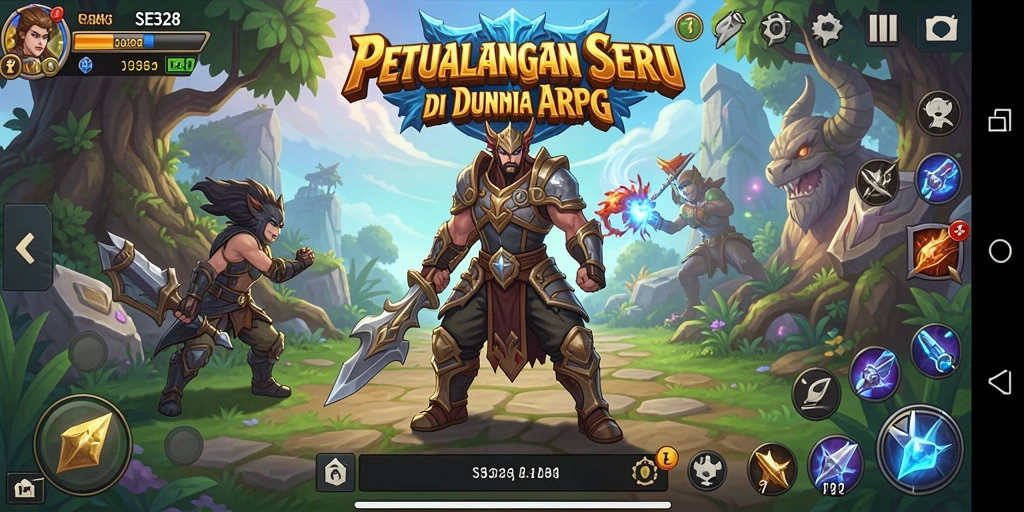 Tampilan gameplay SE328 dengan aksi pertarungan epik di dunia ARPG.