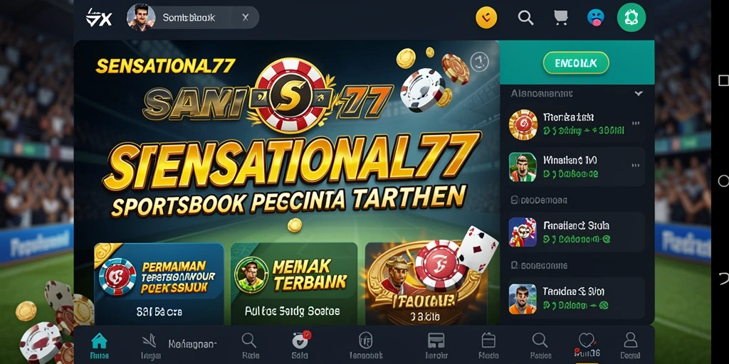 Tampilan gameplay SENSATIONAL77 saat memasang taruhan olahraga langsung.