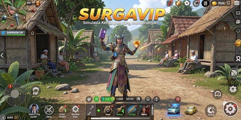 Tampilan gameplay SURGAVIP yang interaktif dan menyenangkan.