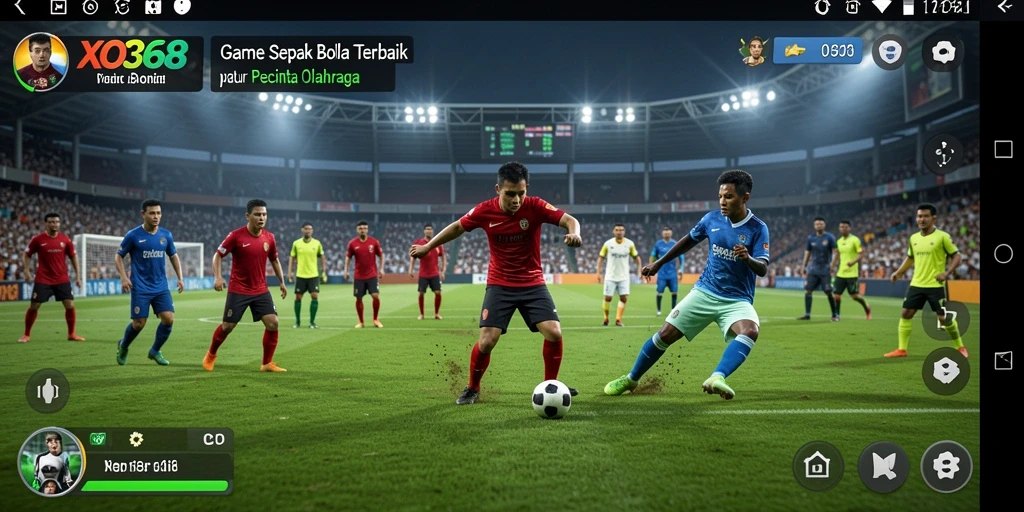 Gameplay XO368 yang intens dan menarik dengan aksi sepak bola yang mendebarkan.